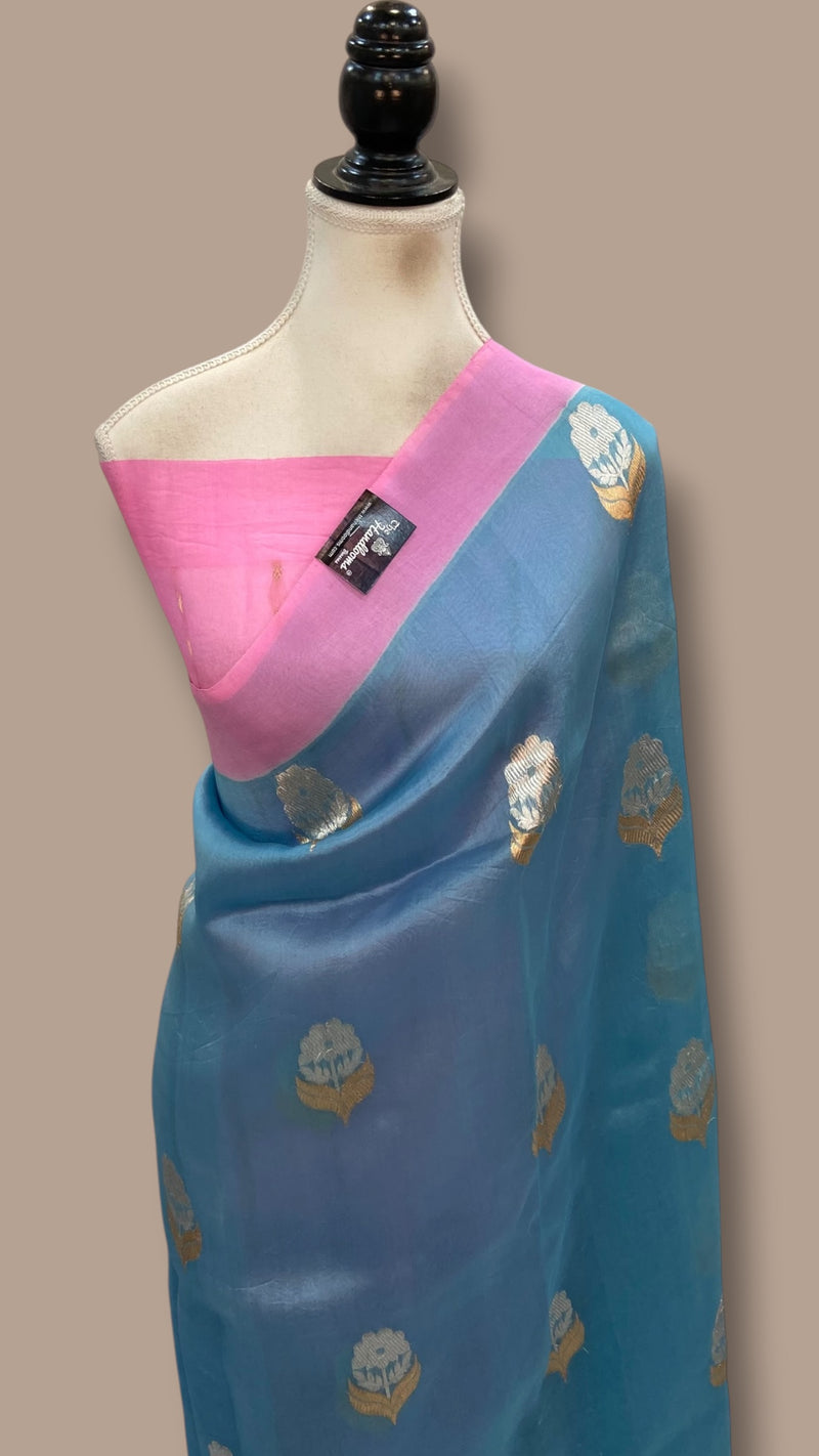 Pure Kora Silk Handloom Banarasi Saree - The Handlooms