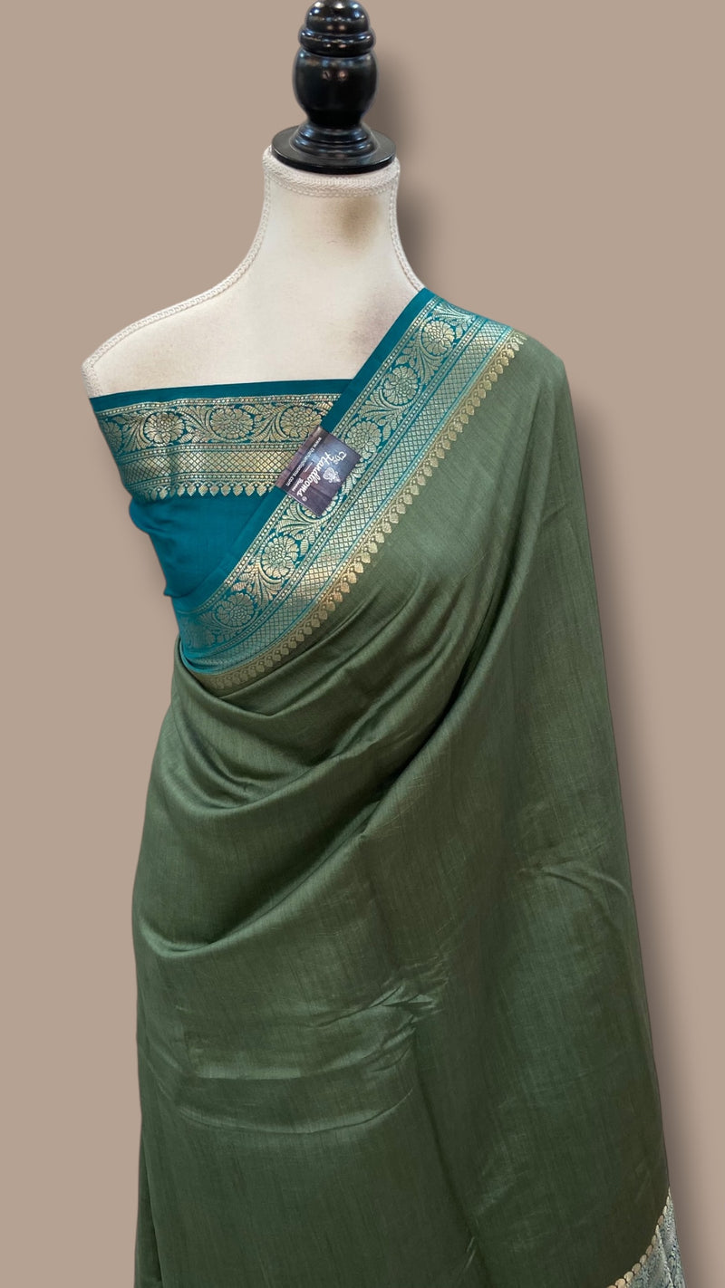 Pure Chiniya Silk Handloom Banarasi Saree - The Handlooms