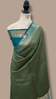 Pure Chiniya Silk Handloom Banarasi Saree - The Handlooms