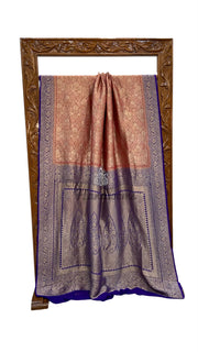 Khaddi Georgette Handloom Banarasi Saree - Tanchui Brocade - The Handlooms