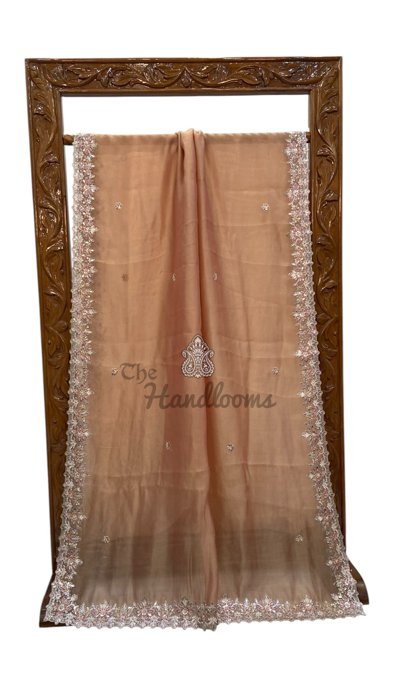 Pure Tissue Silk Handloom Banarasi Saree - Handwork