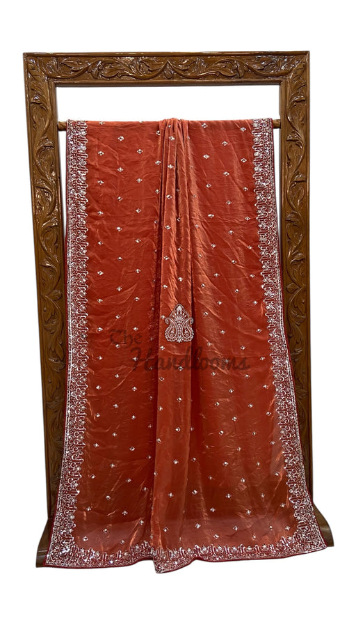 Pure Tissue Silk Handloom Banarasi Saree - Handwork - The Handlooms