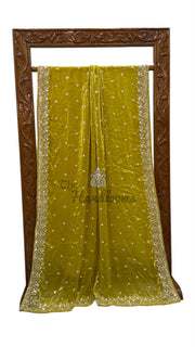 Pure Tissue Silk Handloom Banarasi Saree - Handwork - The Handlooms
