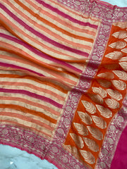Pure Khaddi Georgette Handloom Dupatta - The Handlooms