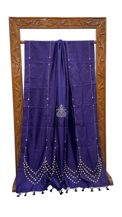 Pure Katan Silk Banarasi Handloom Saree - Handwork - The Handlooms