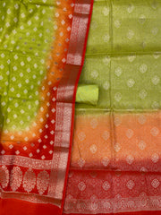 Pure Cotton Banarasi Dress material - The Handlooms