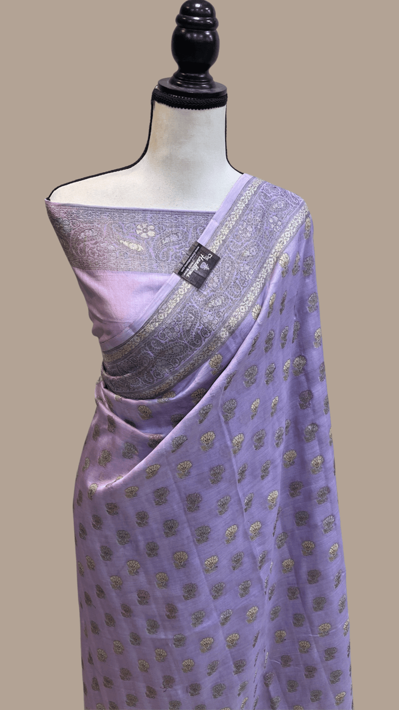 Pure Butter Crepe Banarasi Saree - The Handlooms