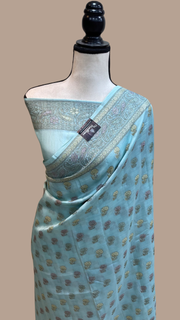 Pure Butter Crepe Banarasi Saree - The Handlooms
