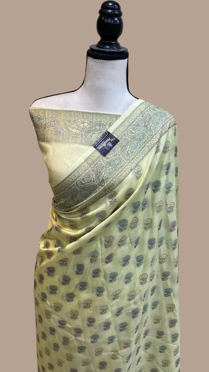 Pure Butter Crepe Banarasi Saree - The Handlooms