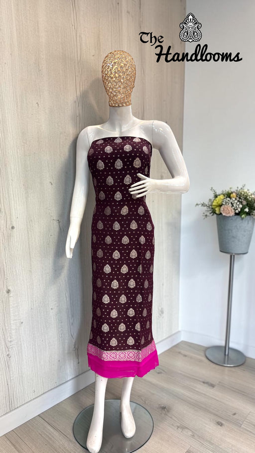 Khaddi Georgette Banarasi Dress material - The Handlooms