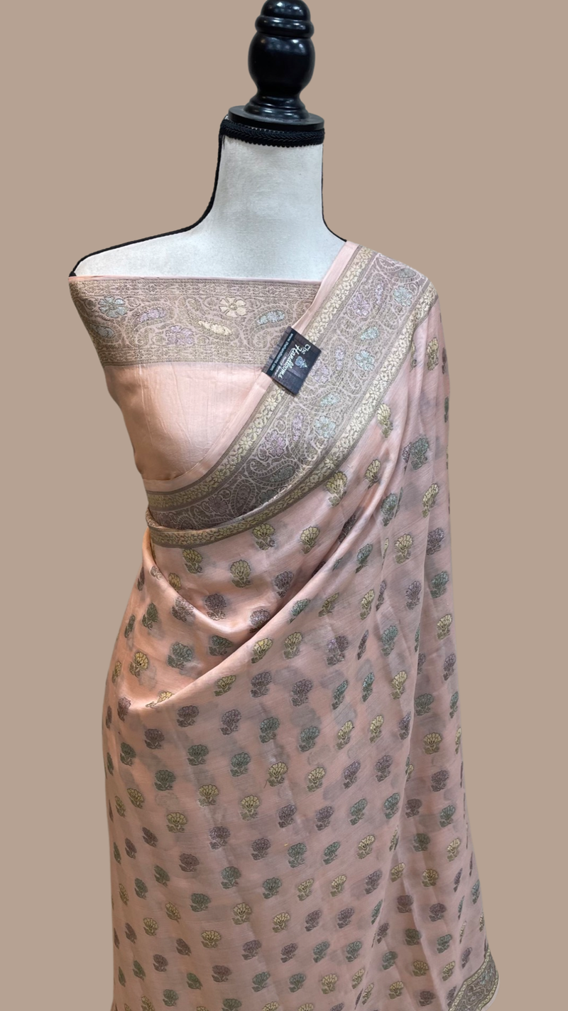 Pure Butter Crepe Banarasi Saree - The Handlooms