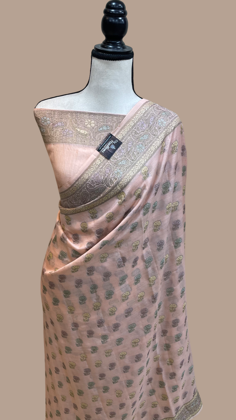 Pure Butter Crepe Banarasi Saree - The Handlooms