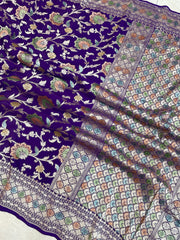 Pure Khaddi Georgette Banarasi Saree - water zari - The Handlooms