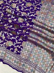 Pure Khaddi Georgette Banarasi Saree - water zari - The Handlooms