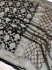 Pure Khaddi Georgette Banarasi Saree - water zari - The Handlooms