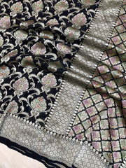 Pure Khaddi Georgette Banarasi Saree - water zari - The Handlooms