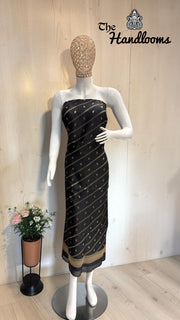 Pure Mango Silk Handloom Banarasi Dress Material - The Handlooms