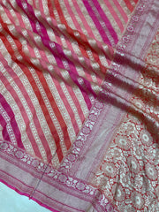Pure Khaddi Georgette Handloom Banarasi Saree - The Handlooms