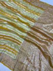 Pure Khaddi Georgette Handloom Banarasi Saree - The Handlooms