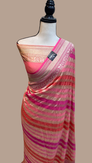 Pure Khaddi Georgette Handloom Banarasi Saree - The Handlooms