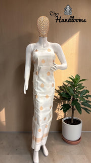 Pure Katan Silk Handlooms Banarasi Dress material With Organza Dupatta - The Handlooms