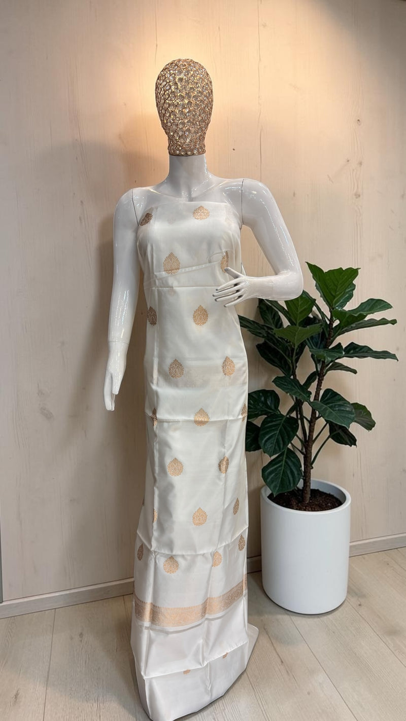 Pure Katan Silk Handlooms Banarasi Dress material - The Handlooms