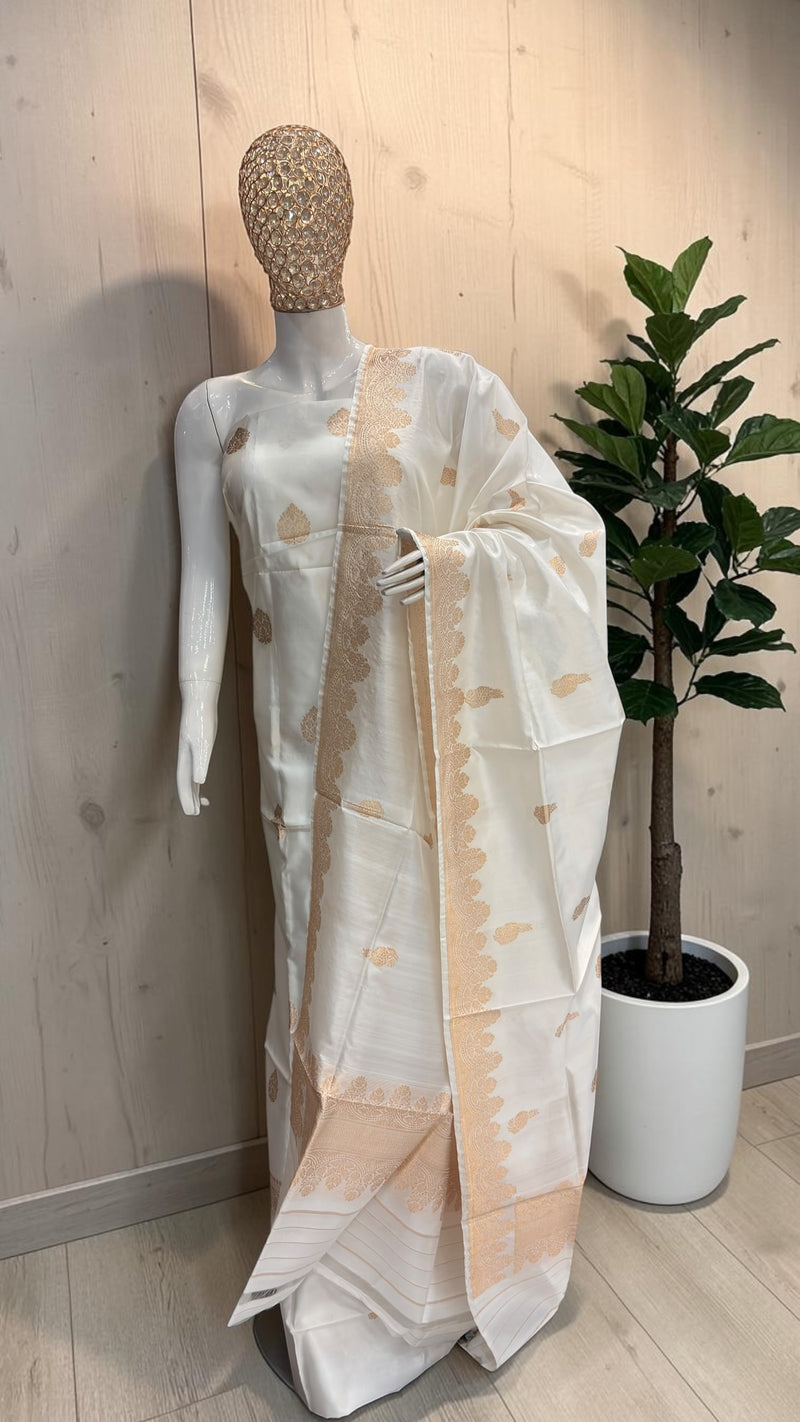 Pure Katan Silk Handlooms Banarasi Dress material - The Handlooms