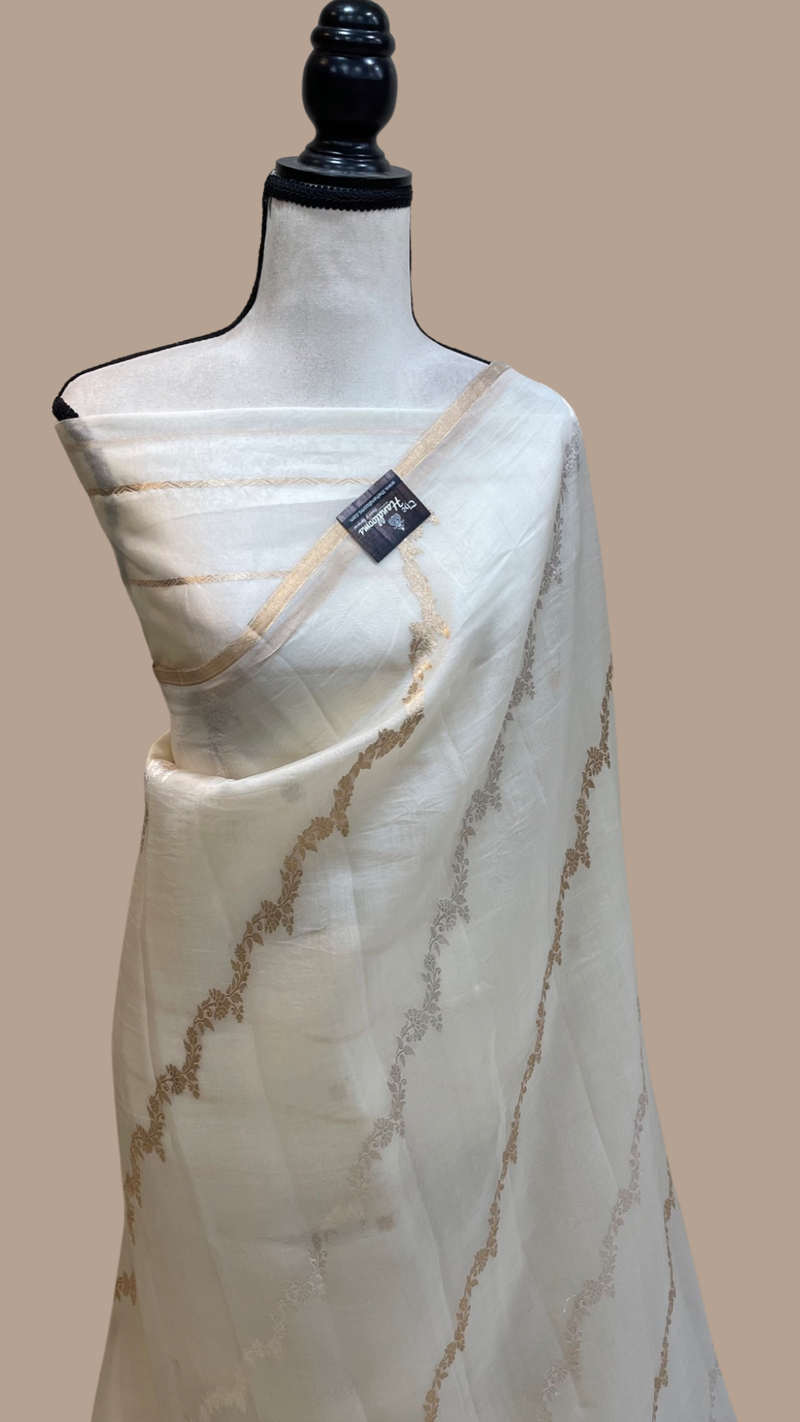 Pure Kora Handloom Banarasi Saree - The Handlooms