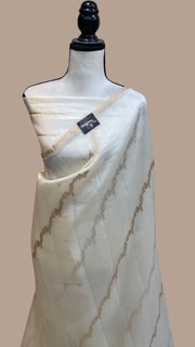 Pure Kora Handloom Banarasi Saree - The Handlooms