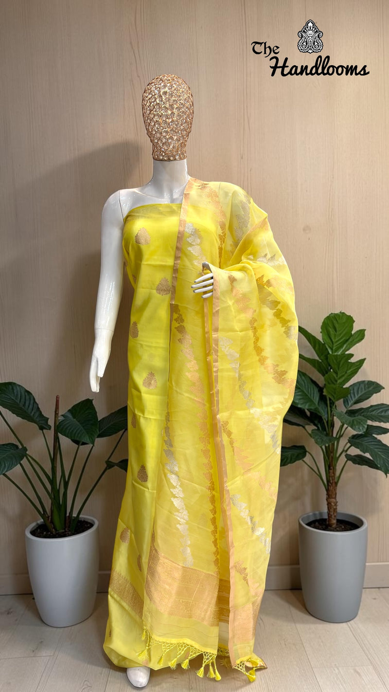 Pure Katan Silk Handlooms Banarasi Dress material