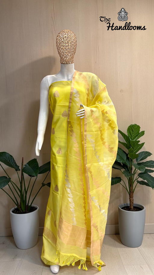 Pure Katan Silk Handlooms Banarasi Dress material - The Handlooms