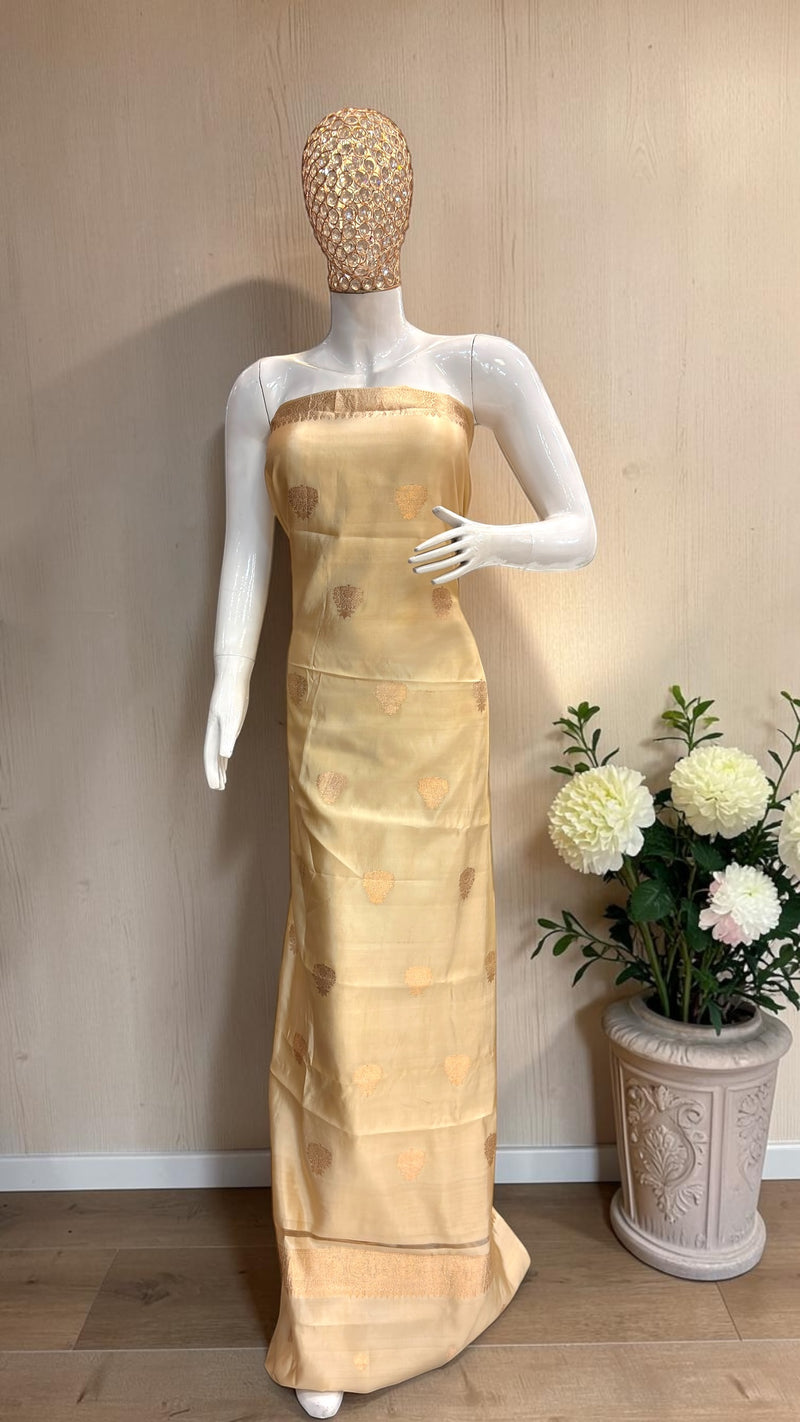 Pure Katan Silk Handlooms Banarasi Dress material - The Handlooms