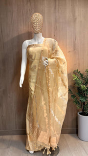 Pure Katan Silk Handlooms Banarasi Dress material - The Handlooms