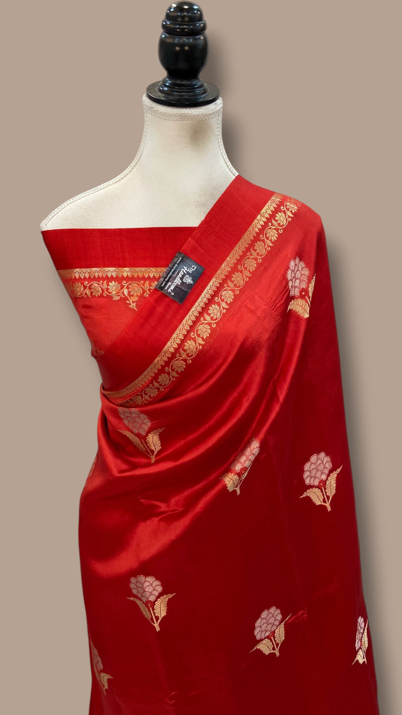 Pure Mango Silk Banarasi Handloom Saree