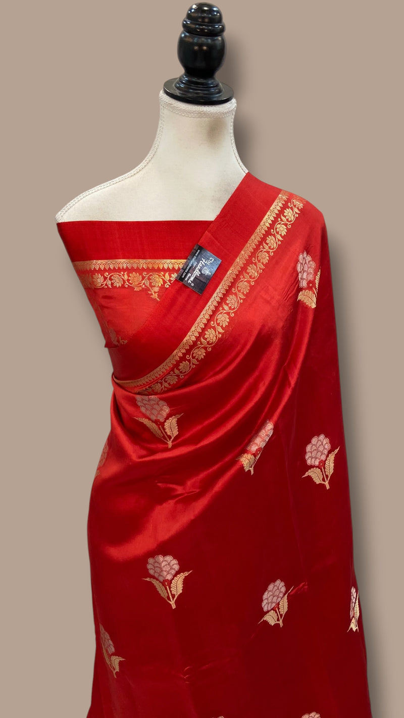 Pure Mango Silk Banarasi Handloom Saree