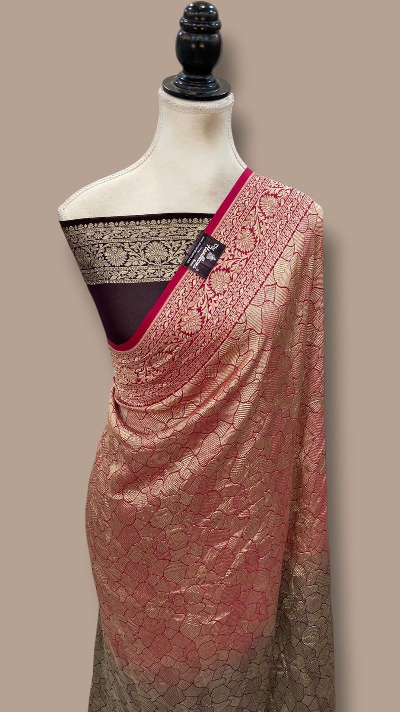 Khaddi Georgette Handloom Banarasi Saree - Tanchui Brocade