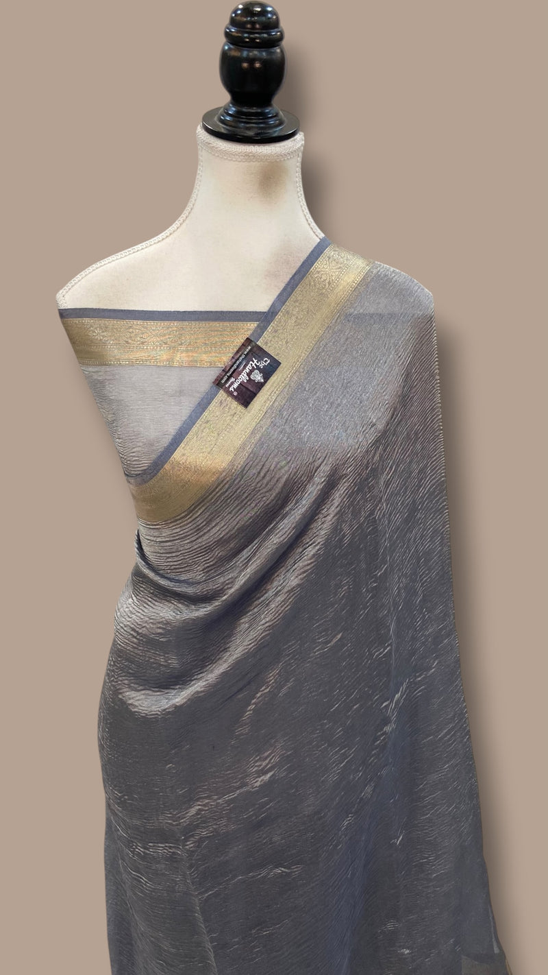 Pure Kora Tissue Handloom Banarasi Saree