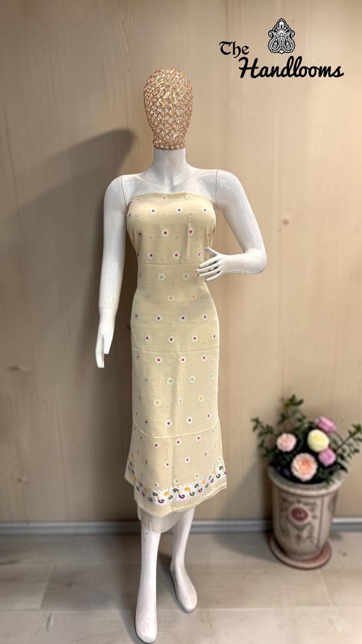 Pure Moonga Georgette Banarasi Dress Material - The Handlooms