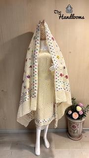 Pure Moonga Georgette Banarasi Dress Material - The Handlooms
