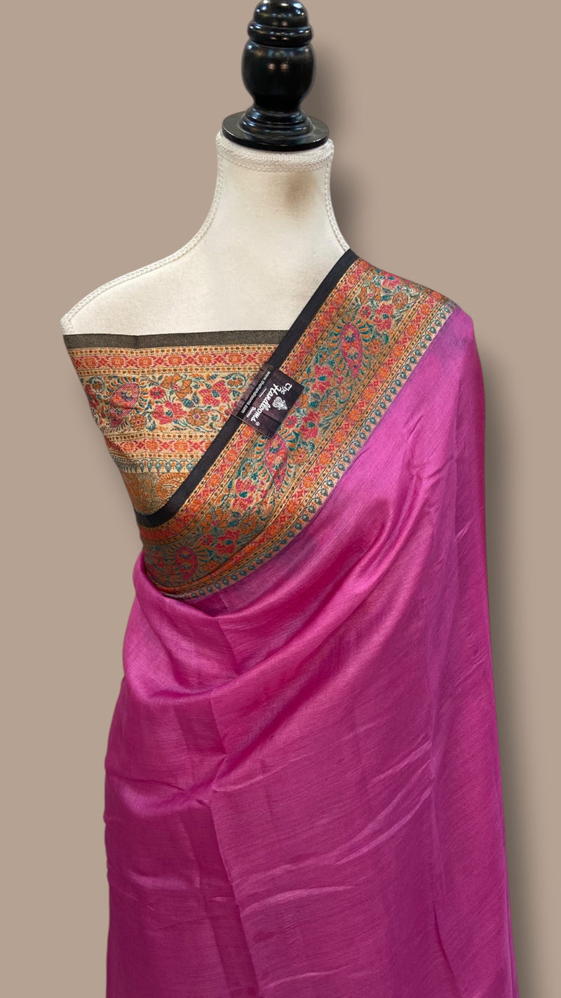 Pure Tussar Silk Handloom Banarasi Saree