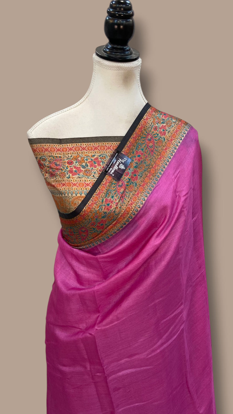 Pure Tussar Silk Handloom Banarasi Saree