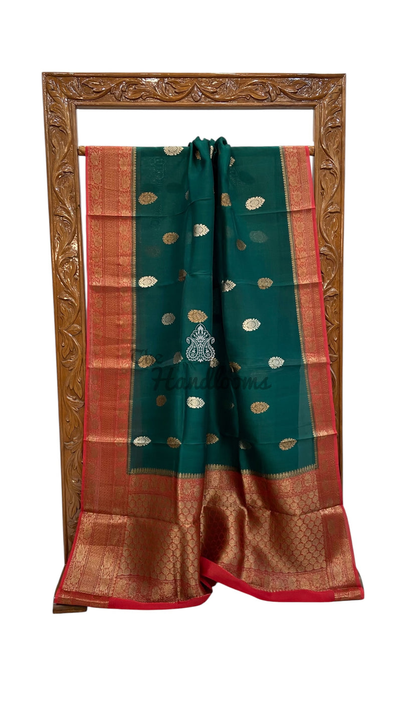Pure Kora Silk Handloom Banarasi Saree