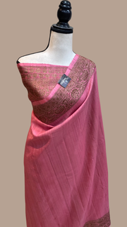 Pure Tussar Georgette Handloom Banarasi Saree - Antique Zari - The Handlooms