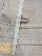 Pure Silk Banarasi Handloom Dress material - All Over Kadua Motifs With Silk Dupatta - The Handlooms