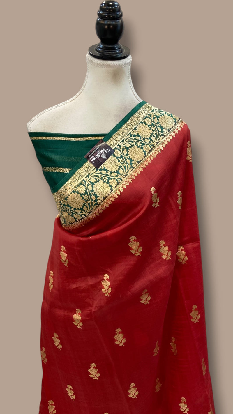 Pure Kora Handloom Banarasi Saree