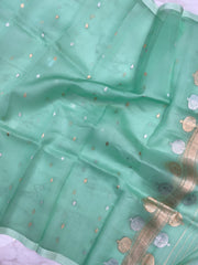 Pure kora Banarasi Handloom Dupatta - The Handlooms