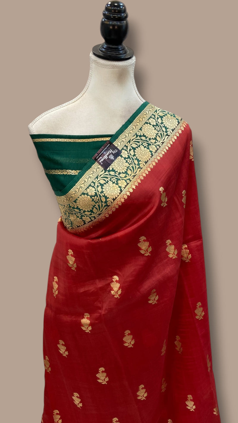 Pure Kora Handloom Banarasi Saree