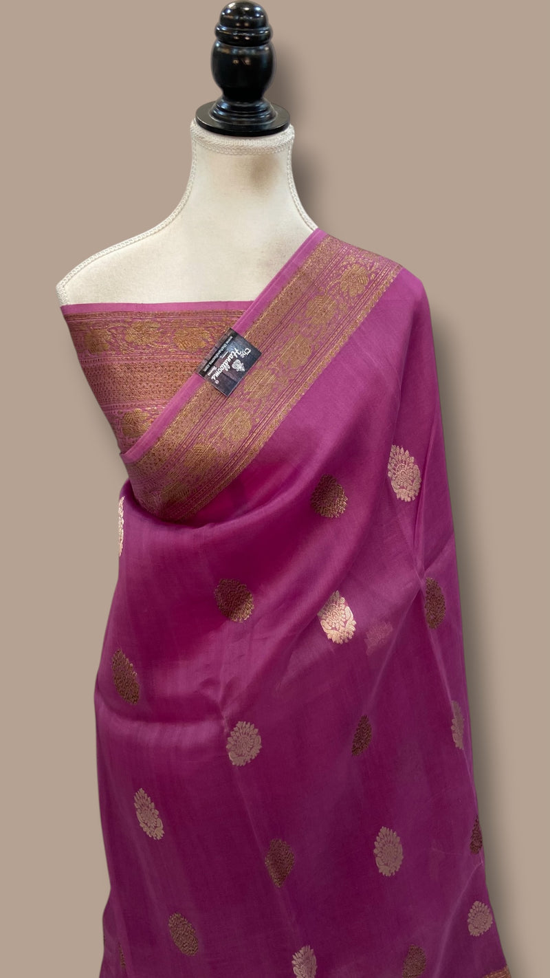 Pure Kora Silk Handloom Banarasi Saree