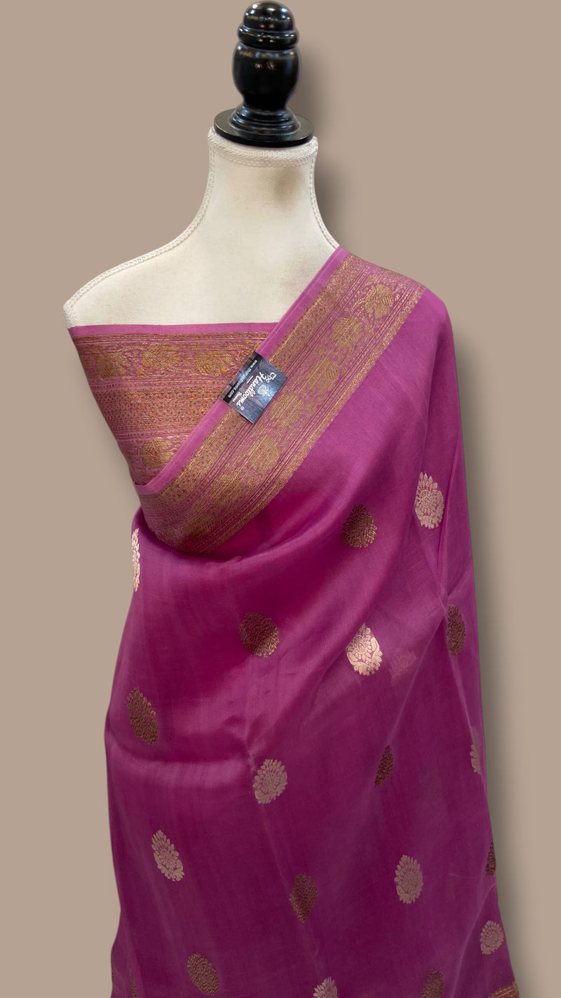 Pure Kora Silk Handloom Banarasi Saree