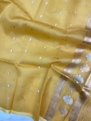 Pure kora Banarasi Handloom Dupatta - The Handlooms